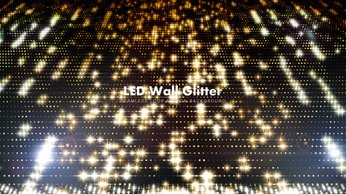 Animated Golden Glitter Light Wall Loop Background