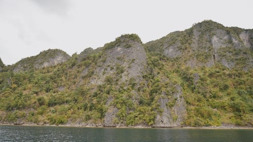Twins Lagoon with Cliffs. Coron. Palawan. Philippines