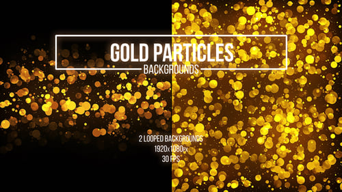 Two Looped Golden Particles Background Animations