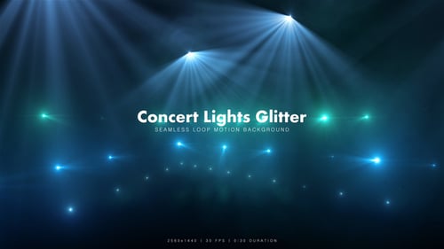 Glittering Concert Stage Lights Loop Background