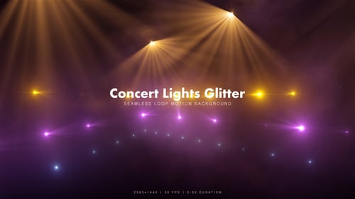 Dynamic Stage Concert Lights Glittering Loop Background