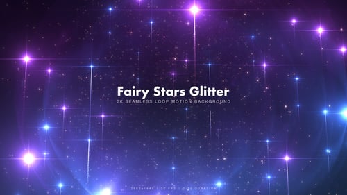 Fairy Stars Glitter Loop Animated Background