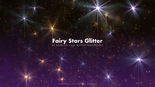 Fairy Stars Glitter Loop Background Animation