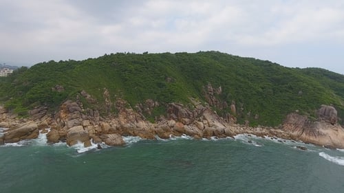 Top View of Amazing Tropical Coast