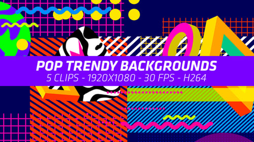 Dynamic Retro Abstract Geometric Background Opener