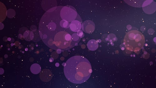 Animated Purple Bokeh Particles Shimmering Light Background