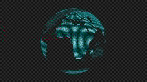 Futuristic Digital Earth Globe Rotation