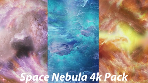 Abstract Cosmic Nebulae Swirling Background Animation Loop