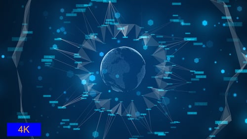 Hightech-Hintergrund für digitale Daten 4K
