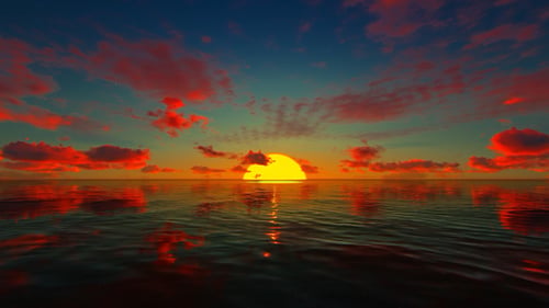 Bunter Sonnenuntergang
