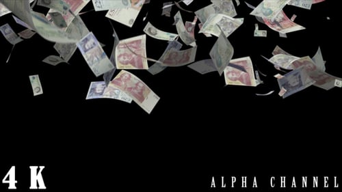 Falling British Pounds Money Rain Overlay