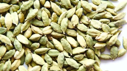 Close Up of Cardamom on White Background