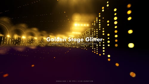 Dynamic Golden Light Tunnel Stage Loop Background