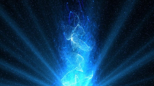 Ethereal Blue Particle Stream Abstract Light Background