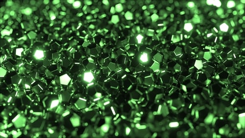 Pile of Shiny Green Crystals