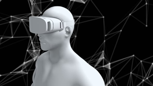 Punkte der virtuellen Realität hinter Digital Human