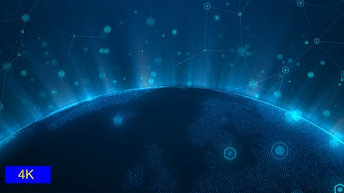 Contexte des lignes de connexion mondiales Hi-Tech 4K