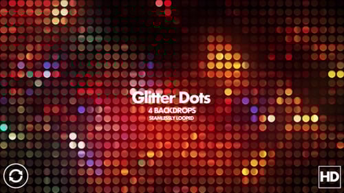 Colorful Glitter Dots Abstract Light Grid Background