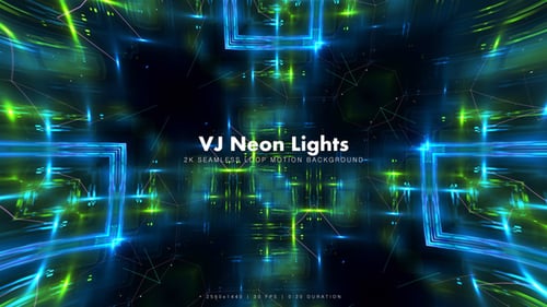 VJ Neon Lights Loop Background Animation