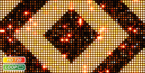 Animated Glowing LED Light Wall Abstract Background