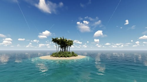 Tropical Island in the Ocean