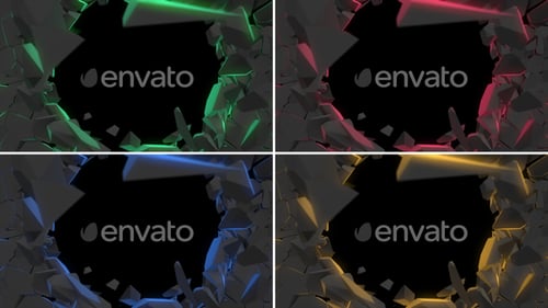 Futuristic Breaking Wall Transition Animation