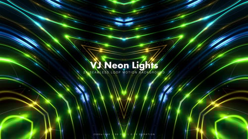 Abstract Neon Lights VJ Loop