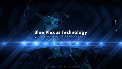 Animated Blue Plexus Technology Network Background Seamless Loop