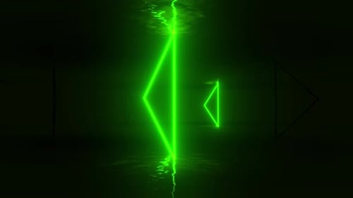 Seamless Looping Blue Neon Geometric Triangle Background