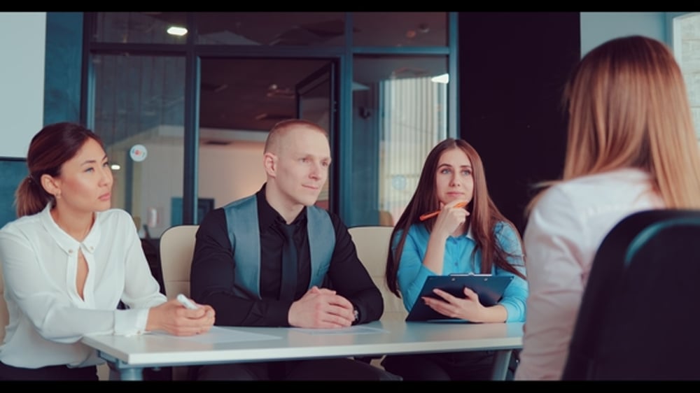 Candidate and Interviewer - Job Interview Concept, People Stock Footage ...
