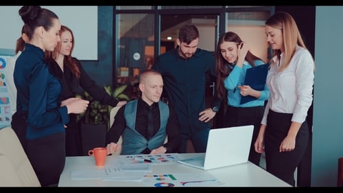 Business Team Meeting in Modern Start Up Office