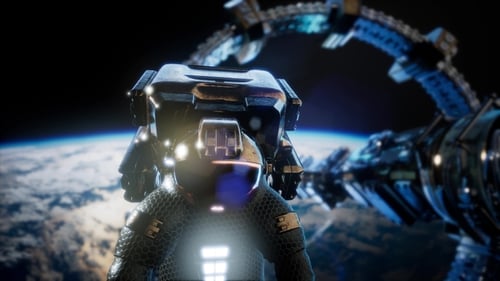Astronaut and International Space Station