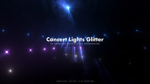 Dynamic Concert Stage Lights Glitter Text Reveal