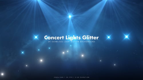 Dynamic Stage Spotlights and Glitter Animated Background Loop