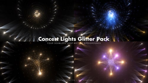 Dynamic Concert Stage Lights and Glitter Event Backgrounds