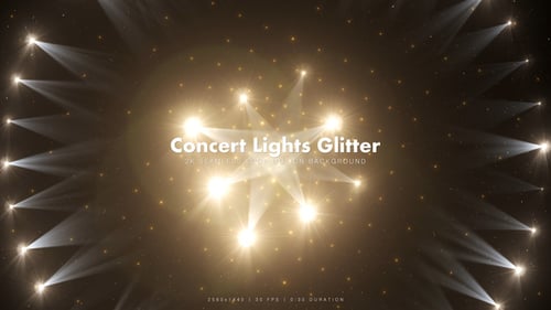 Animated Concert Stage Lights with Glitter Background