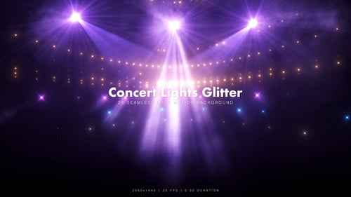 Concert Stage Lights and Glitter Background Animation