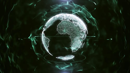 Neue abstrakte Hintergrundschleife der technologischen Erde