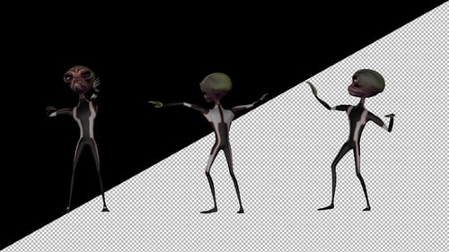 Animated 3D Cartoon Alien Character Dancing