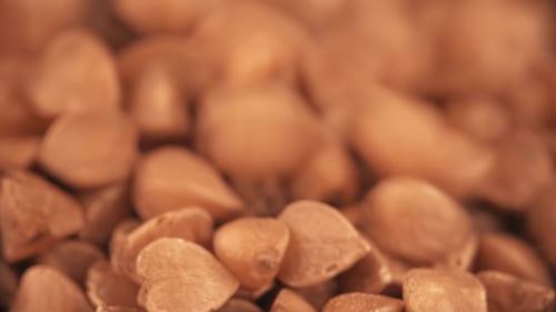 Buckwheat Grains Close Up Panning