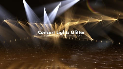 Dynamic Stage Lights and Glitter Background Loop