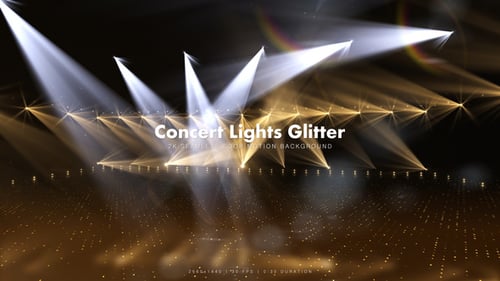 Dynamic Stage Lights and Glitter Background Loop
