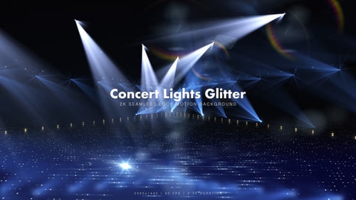 Dynamic Stage Spotlights and Glittering Floor for Event Background