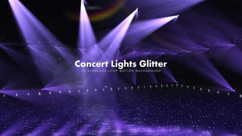 Dynamic Purple Stage Lights Glitter Background Loop