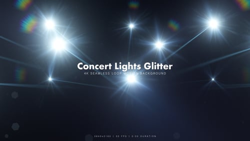 Dynamic Concert Lights Glitter Background Loop