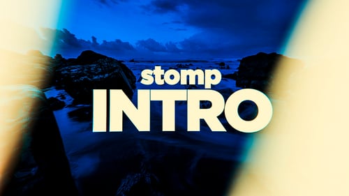 Modern Stomp Intro with Glitch Elements for Dynamic Videos