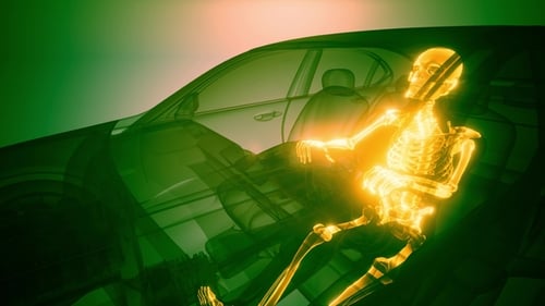 Driver with Visible Bones