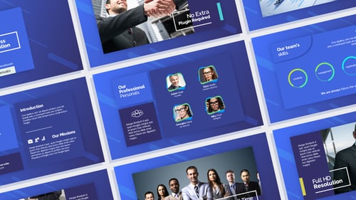 Modern Business Presentation Slideshow with Animated Corporate Slides