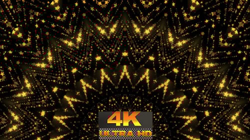 Sparkling Gold Stars Decorative Abstract Pattern Loop