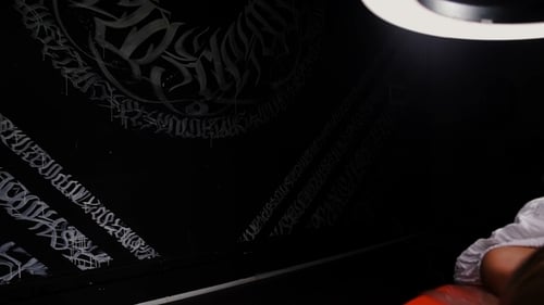 Woman Getting Beauty Treatment in Dark Beauty Salon